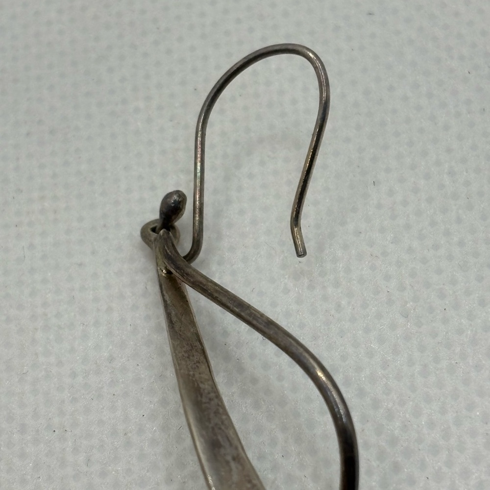 HOB 925 Modernist Dangle Earrings.  Around 2” long not counting hooks. - Picture 4 of 15